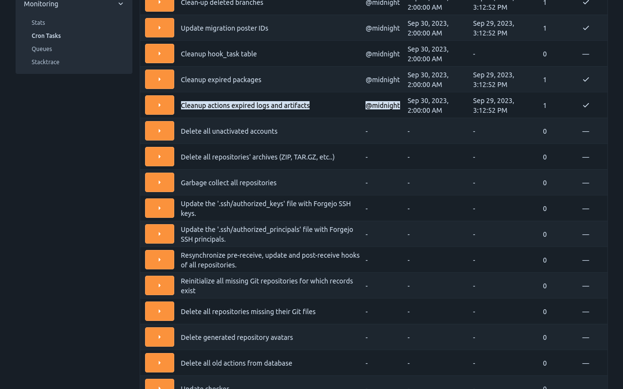 cleanup logs and artifacts